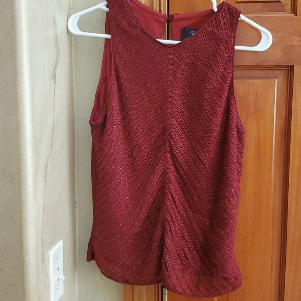 Sleeveless underlay beaded with matching jacket